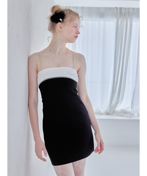 etre loin（エトルワン）の「Rhinestone mini dress / ラインストーンミニワンピース（ワンピース・レディース・チェック/ブラック/グレー・M）」の22枚目の写真
