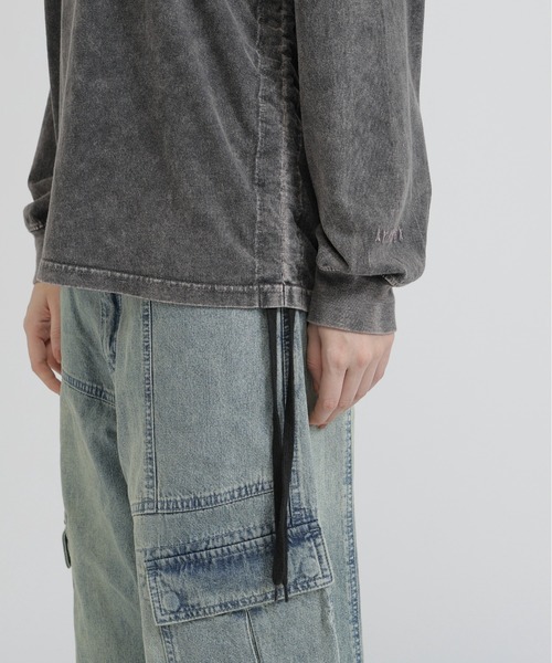 AVIREX（アヴィレックス）の「FADE SIDE DRAWST T-SHIRT（Tシャツ/カットソー・レディース・ピンク/オフホワイト/チャコールグレー・F）」の14枚目の写真