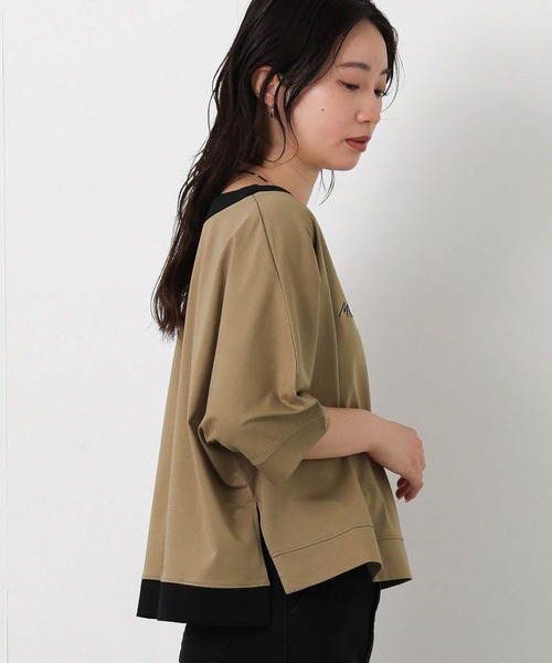 Gready Brilliant(グレディブリリアン)の「配色刺しゅうロゴドルマン(Tシャツ/カットソー・レディース・キャメル/ブラック・38)」の8枚目の写真