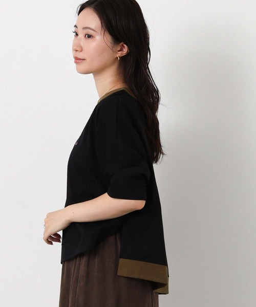 Gready Brilliant(グレディブリリアン)の「配色刺しゅうロゴドルマン(Tシャツ/カットソー・レディース・キャメル/ブラック・38)」の16枚目の写真