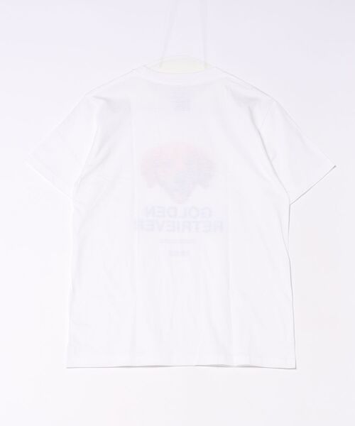 Moftique(モフティック)の「Moftique(モフティック) エントリーモデル 半袖Tシャツ アニマル ゴールデンレトリバー 犬 ドッグ ペット インクジェットプリント 褪せ感 4.0オンス 薄手 トップス カットソー 夏 カジュアル レディース ユニセックス(Tシャツ/カットソー・レディース・ホワイト・S)」の2枚目の写真