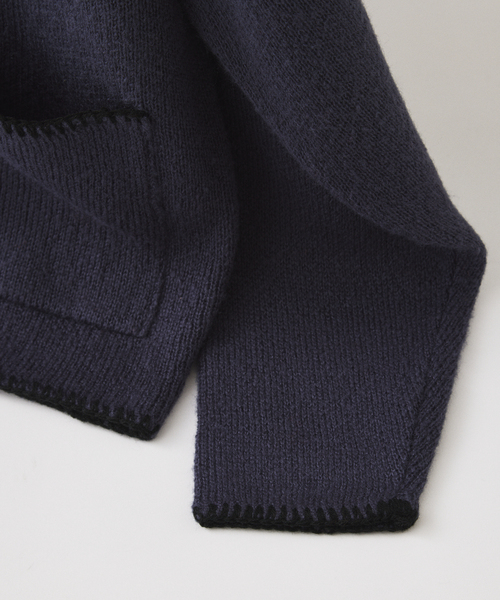 JOURNAL STANDARD(ジャーナルスタンダード)の「ブランケット ステッチ シャツ カーディガン(カーディガン/ボレロ・メンズ・ブラック/パープル/グレー/キャメル・MEDIUM/LARGE)」の8枚目の写真