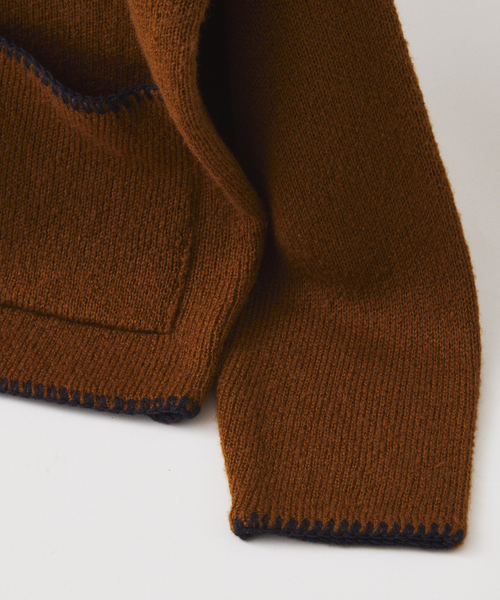 JOURNAL STANDARD(ジャーナルスタンダード)の「ブランケット ステッチ シャツ カーディガン(カーディガン/ボレロ・メンズ・ブラック/パープル/グレー/キャメル・MEDIUM/LARGE)」の10枚目の写真