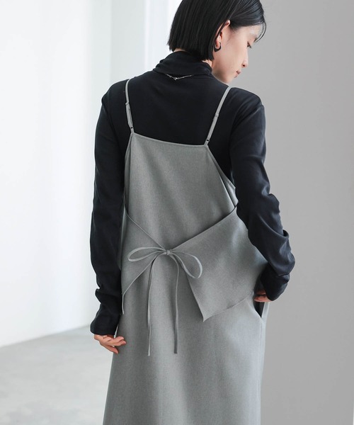 for/c（フォーシー）の「フェイクレイヤードキャミワンピース【サスティナブル】（ワンピース・レディース・チャコール/ライトグレー・L/M）」の5枚目の写真