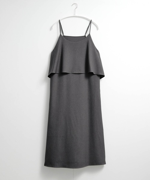 for/c（フォーシー）の「フェイクレイヤードキャミワンピース【サスティナブル】（ワンピース・レディース・チャコール/ライトグレー・L/M）」の19枚目の写真