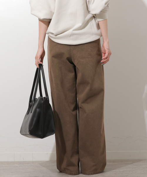 JOURNAL STANDARD relume(ジャーナルスタンダード レリューム)の「コットンバイオウォッシュ2タックパンツ(その他パンツ・レディース・ベージュ/ブラウン・38/36)」の8枚目の写真