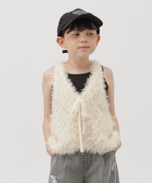 GLOBAL WORK（グローバルワーク）の「フェザーリボンビスチェ/1067052（ベスト・キッズ・アイボリー/モカ・MEDIUM/LARGE）」の10枚目の写真