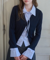 フロントフリルレイヤードトップス/Front-Ruffle Layered Top