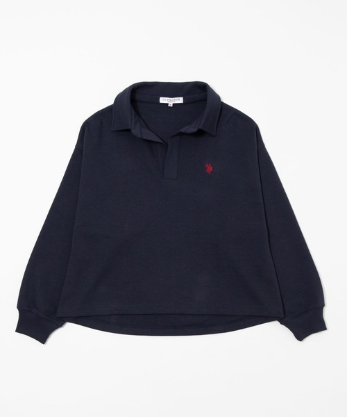 U.S. POLO ASSN.（ユーエスポロアッスン）の「WEGO/【26年秋冬新作】U.S.POLO ASSN.キーネックスウェット（スウェット・レディース・アイボリー/ブラウン/ネイビー・LARGE/MEDIUM）」の22枚目の写真