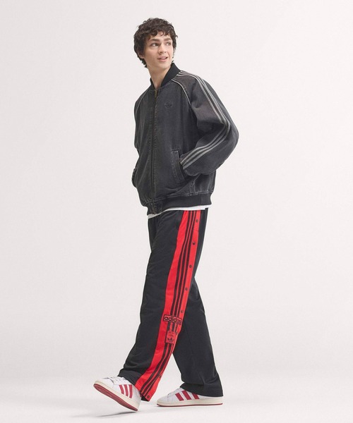 adidas neo(アディダスネオ)の「adidas/アディダス SST DENIM TRACK TOP スリーストライプ トレフォイル トラックトップ デニムジャケット メンズ ストリート スポーティ 2026年秋冬 秋服(デニムジャケット・メンズ・ブラック・M)」の13枚目の写真