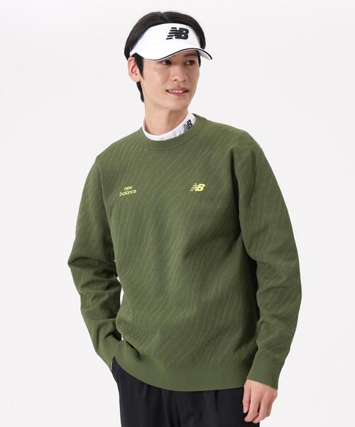 New Balance Golf(ニューバランスゴルフ)の「トーナルゼブラ柄 メッシュ ニット プルオーバー (MENS)(ニット/セーター・メンズ・ホワイト/ブラック/カーキ・LARGE/X-LARGE/MEDIUM/XX-LARGE)」の3枚目の写真