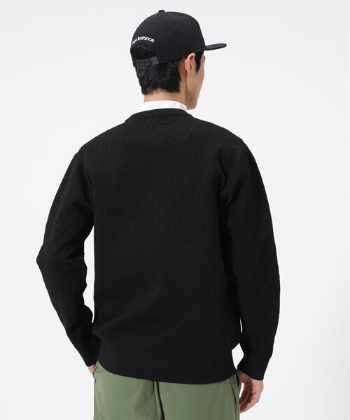 New Balance Golf(ニューバランスゴルフ)の「トーナルゼブラ柄 メッシュ ニット プルオーバー (MENS)(ニット/セーター・メンズ・ホワイト/ブラック/カーキ・LARGE/X-LARGE/MEDIUM/XX-LARGE)」の4枚目の写真