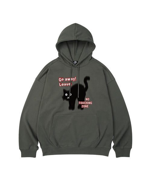 WILDROCK（ワイルドロック）の「Go Away Cat オーバーサイズ フードパーカー_10 COL（パーカー・レディース・ブラック/ベージュ/ネイビー/ブラウン/ピンク/ブルー/アイボリー/ダークグレー/バーガンディー/チャコール・SMALL/MEDIUM/LARGE）」の4枚目の写真