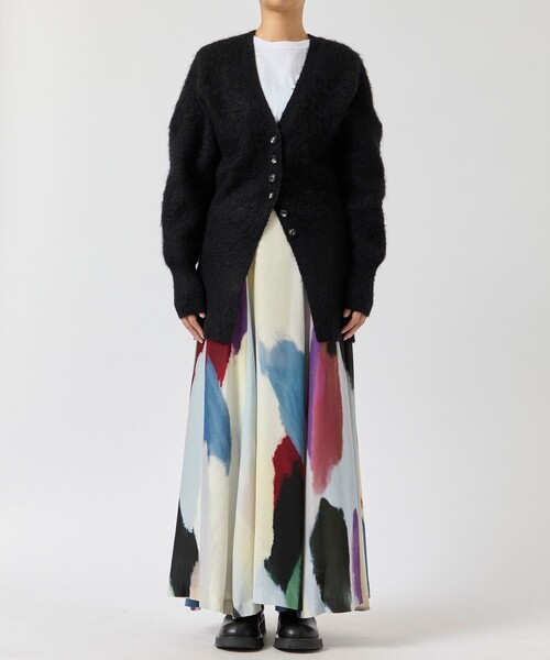 AKIRANAKA（アキラナカ）の「【AKIRANAKA/アキラナカ】Greer mohair knit cardigan/モヘアニットカーディガン（カーディガン/ボレロ・レディース・ブラック・1）」の2枚目の写真