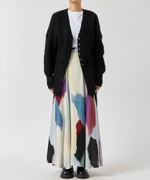 AKIRANAKA（アキラナカ）の「【AKIRANAKA/アキラナカ】Greer mohair knit cardigan/モヘアニットカーディガン（カーディガン/ボレロ・レディース・ブラック・1）」の3枚目の写真