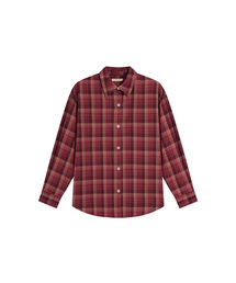 SITP5311 ウォッシュドチェック シャツジャケット_Red