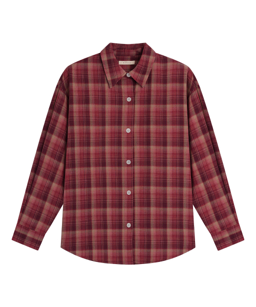 SIYAZU（シヤジュ）の「SITP5311 ウォッシュドチェック シャツジャケット_Red（シャツ/ブラウス・レディース・レッド・FREE）」の4枚目の写真