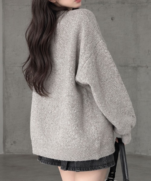 GLAMOROUS JANE(グラマラスジェーン)の「ミックスニットクルーネックプルオーバー(ニット/セーター・レディース・杢グレー/ピンク/オフホワイト/チャコールグレー・FREE)」の20枚目の写真