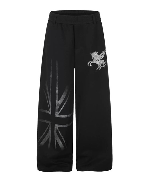 FreeZone(フリーゾーン)の「【ストリート】スターグラフィック スーパーワイドパンツ(その他パンツ・メンズ・ブラック・L/M/S)」の8枚目の写真