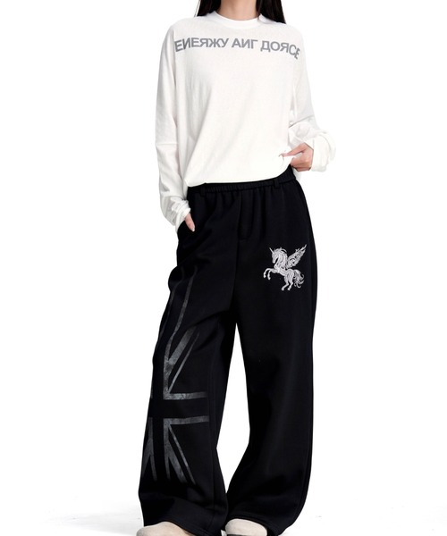 FreeZone(フリーゾーン)の「【ストリート】スターグラフィック スーパーワイドパンツ(その他パンツ・メンズ・ブラック・L/M/S)」の12枚目の写真