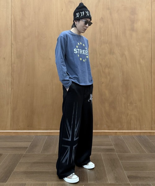 FreeZone(フリーゾーン)の「【ストリート】スターグラフィック スーパーワイドパンツ(その他パンツ・メンズ・ブラック・L/M/S)」の5枚目の写真