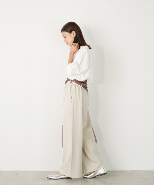 MELROSE claire(メルローズ クレール)の「【ミニ裏毛ラバープリントカットプルオーバー】(Tシャツ/カットソー・レディース・ブラック/カーキ/オフホワイト/ライトベージュ・FREE)」の20枚目の写真