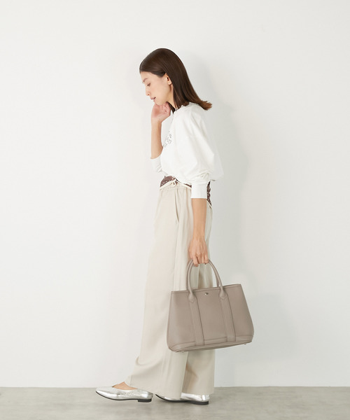 MELROSE claire(メルローズ クレール)の「【ミニ裏毛ラバープリントカットプルオーバー】(Tシャツ/カットソー・レディース・ブラック/カーキ/オフホワイト/ライトベージュ・FREE)」の21枚目の写真