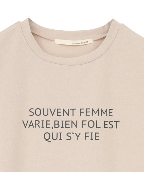 MELROSE claire(メルローズ クレール)の「【ミニ裏毛ラバープリントカットプルオーバー】(Tシャツ/カットソー・レディース・ブラック/カーキ/オフホワイト/ライトベージュ・FREE)」の5枚目の写真