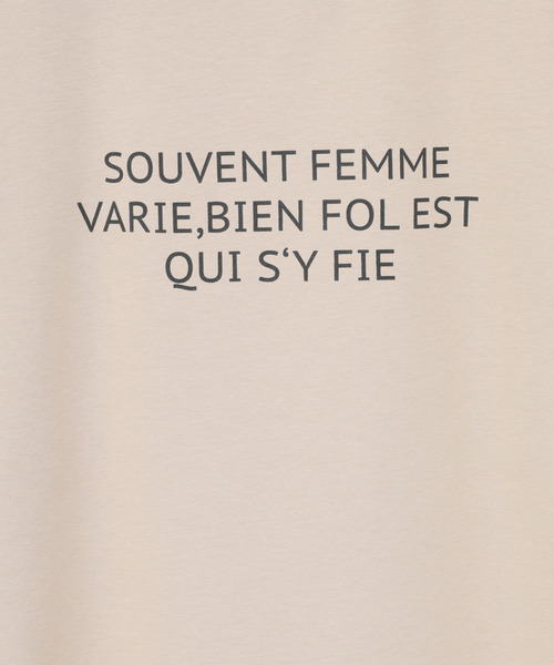 MELROSE claire(メルローズ クレール)の「【ミニ裏毛ラバープリントカットプルオーバー】(Tシャツ/カットソー・レディース・ブラック/カーキ/オフホワイト/ライトベージュ・FREE)」の8枚目の写真