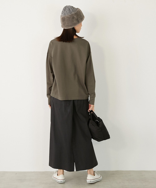 MELROSE claire(メルローズ クレール)の「【ミニ裏毛ラバープリントカットプルオーバー】(Tシャツ/カットソー・レディース・ブラック/カーキ/オフホワイト/ライトベージュ・FREE)」の14枚目の写真