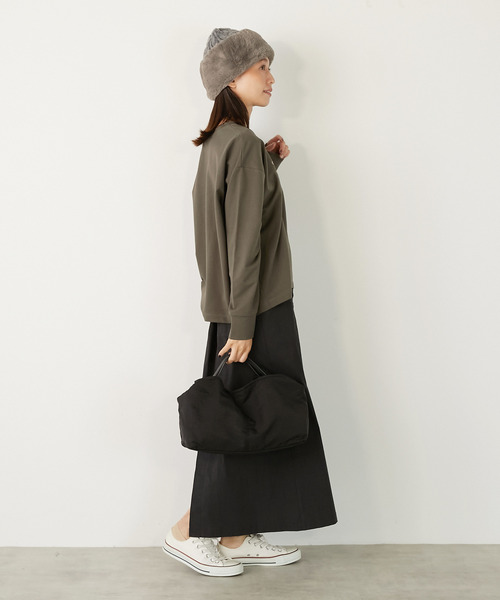 MELROSE claire(メルローズ クレール)の「【ミニ裏毛ラバープリントカットプルオーバー】(Tシャツ/カットソー・レディース・ブラック/カーキ/オフホワイト/ライトベージュ・FREE)」の15枚目の写真
