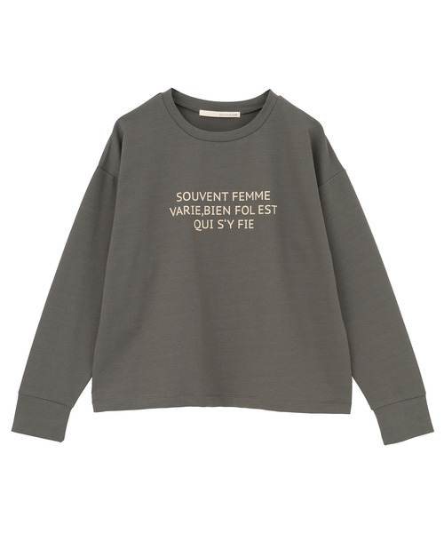 MELROSE claire(メルローズ クレール)の「【ミニ裏毛ラバープリントカットプルオーバー】(Tシャツ/カットソー・レディース・ブラック/カーキ/オフホワイト/ライトベージュ・FREE)」の18枚目の写真