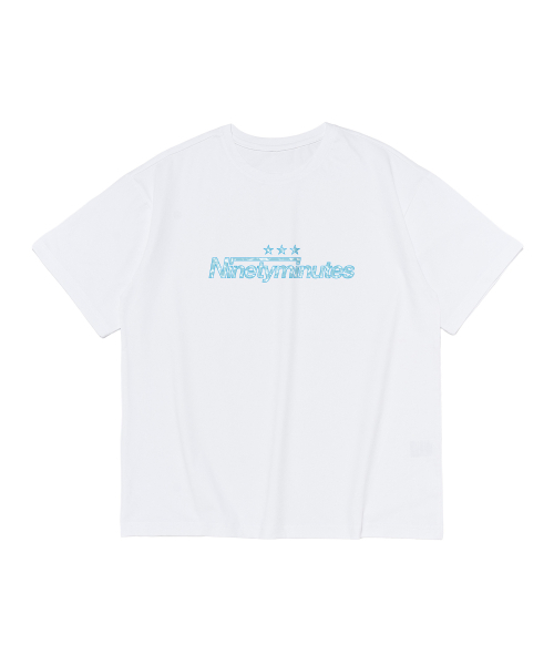 NINETYMINUTES(ナインティーミニッツ)の「ブルーウェーブ SIGNATURE ロゴ ドライフロー 半袖Tシャツ(ホワイト)(Tシャツ/カットソー・メンズ・その他・MEDIUM/LARGE/X-LARGE/2XL)」の1枚目の写真