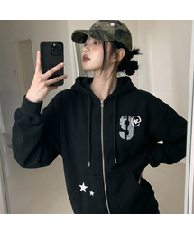 [UNISEX]BONEY ジップアップパーカー_2color