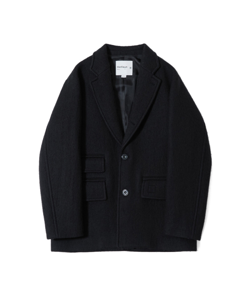 HORLISUN(ホーリーサン)の「オースティン ヘビーウール シングルコート ブラック(ダッフルコート・メンズ・その他・SMALL/MEDIUM/LARGE)」の1枚目の写真