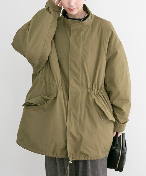 ITEMS URBANRESEARCH(アイテムズ アーバンリサーチ)の「キルトライナーモッズコート(モッズコート・レディース・カーキ/ブラック・FREE)」の16枚目の写真