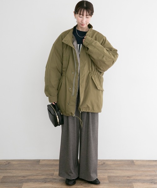 ITEMS URBANRESEARCH(アイテムズ アーバンリサーチ)の「キルトライナーモッズコート(モッズコート・レディース・カーキ/ブラック・FREE)」の12枚目の写真