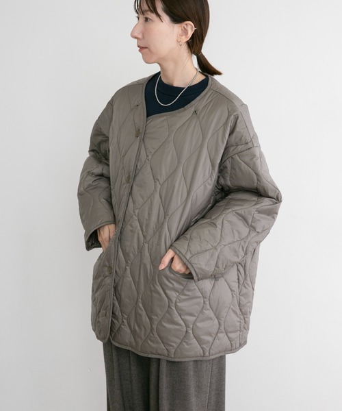ITEMS URBANRESEARCH(アイテムズ アーバンリサーチ)の「キルトライナーモッズコート(モッズコート・レディース・カーキ/ブラック・FREE)」の11枚目の写真