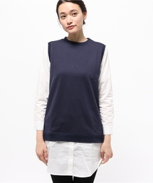 LBC | ミニ裏毛ベストxシャツチュニック(シャツ/ブラウス)