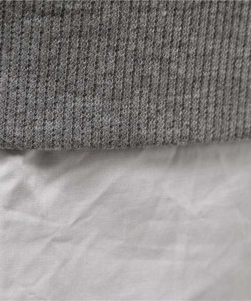 LBC（エルビーシー）の「ミニ裏毛ベストxシャツチュニック（シャツ/ブラウス・レディース・ネイビー/アッシュグレー・LARGE/MEDIUM）」の4枚目の写真