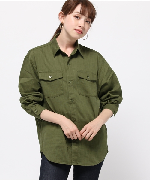 SLY(スライ)の「SOFT MILITARY SH(シャツ/ブラウス・レディース・ベージュ/カーキ/ホワイト・FREE)」の3枚目の写真