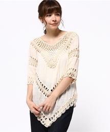 Denime | Vネック レーストップス(シャツ/ブラウス)