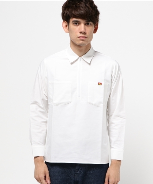 BEN DAVIS MARKET STREET（ベンデイビスマーケットストリート）の「BEN DAVIS MARKET STREET HALF ZIP SHIRTS -made in japan-（シャツ/ブラウス・メンズ・ブルー/ホワイト・3/1/2/4）」の3枚目の写真