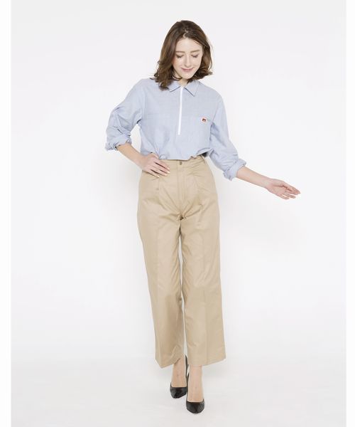 BEN DAVIS MARKET STREET（ベンデイビスマーケットストリート）の「BEN DAVIS MARKET STREET HALF ZIP SHIRTS -made in japan-（シャツ/ブラウス・メンズ・ブルー/ホワイト・3/1/2/4）」の5枚目の写真