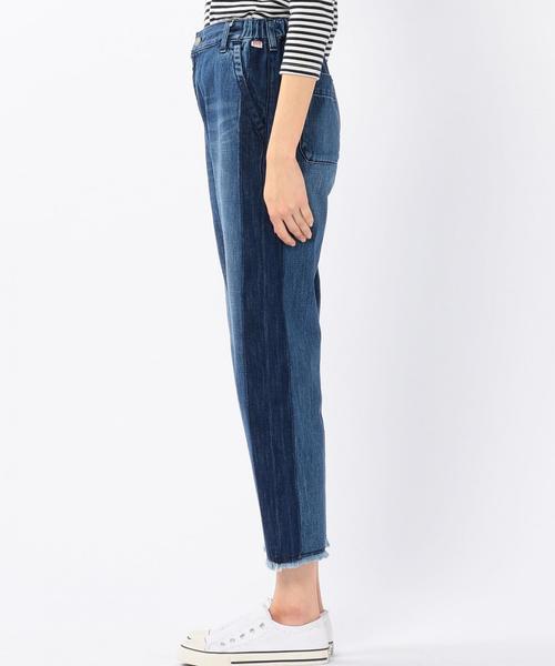 coen(コーエン)の「USAコットンフレイドヘムイージーデニムパンツ(デニムパンツ・レディース・コバルトブルー・LARGE/MEDIUM)」の3枚目の写真