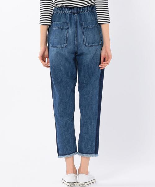 coen(コーエン)の「USAコットンフレイドヘムイージーデニムパンツ(デニムパンツ・レディース・コバルトブルー・LARGE/MEDIUM)」の4枚目の写真