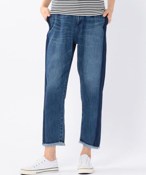 coen(コーエン)の「USAコットンフレイドヘムイージーデニムパンツ(デニムパンツ・レディース・コバルトブルー・LARGE/MEDIUM)」の11枚目の写真