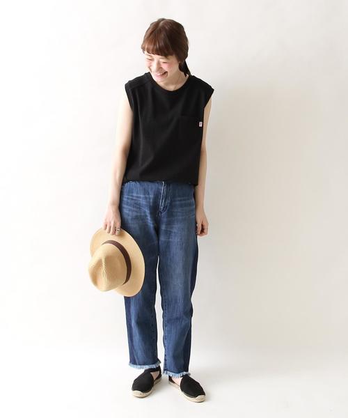 coen(コーエン)の「USAコットンフレイドヘムイージーデニムパンツ(デニムパンツ・レディース・コバルトブルー・LARGE/MEDIUM)」の12枚目の写真