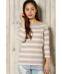 VENCEEXCHANGE | マルチボーダーオフショル7分袖            (ニット/セーター)