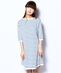 BEAMS BOY | BEAMS BOY / 1cmボーダー 7分袖ワンピース(ワンピース)